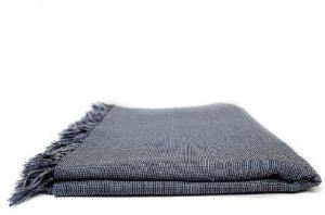 Grey & Indigo Lambswool Shawl