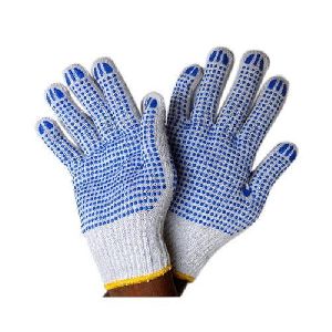 Dotted Cotton Knitted Seamless Gloves