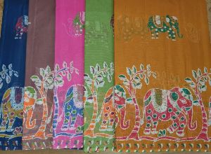 Batik Print Cotton Saree
