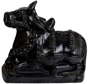 Black Marble Nandi Statue