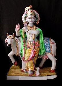 Gau Gopal Marble Statue