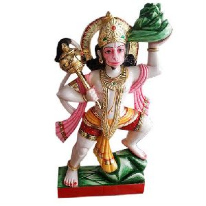 Veer Hanuman Marble Statue