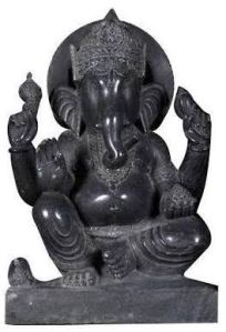 Black Marble Ganesh Statue