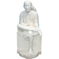 white marble sai baba statue