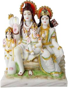 Marble Shiv Parivar Statue