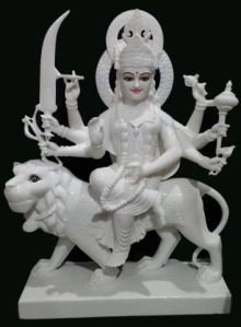 White Marble Durga Maa Statue