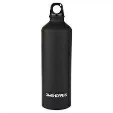 black Aluminum bottle with branding