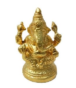 Brass Golden Ganesh