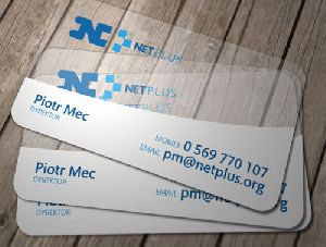 Rectangle Transparent Visiting Card