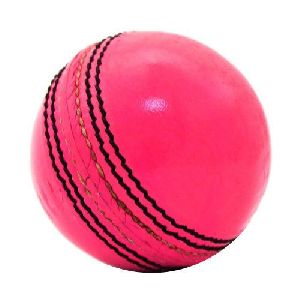 Pink Leather Cricket Ball
