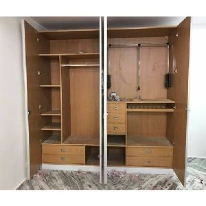 9 Feet Lockable Wooden Wardrobe