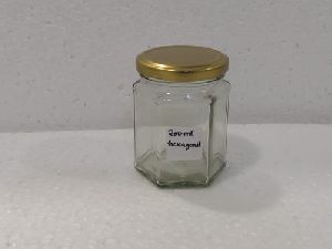 Hexagonal Glass Jar