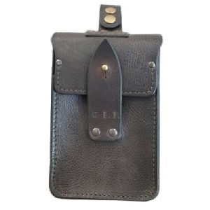 Black Plain Hidesign Leather Bag