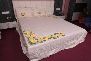 hand painted bed sheets