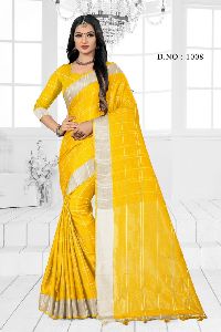 Ami Varsha Fashion Women Desinger Golden Printed Saree