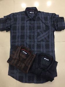 Mens Designer Check Shirt