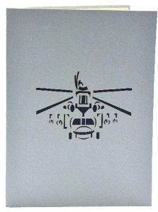 Helicopter Birthday Greeting Card For Kids