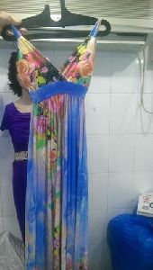 Printed Long Gown