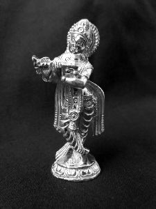 Silver Krishna Idol