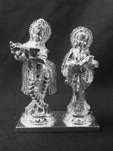 Silver Radha Krishna Idols