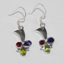 Multi Gemstone Earring