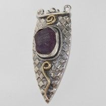 SILVER AMETHYST GEMSTONE PENDANT