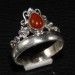 SILVER CARNELIAN GEMSTONE RING