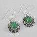 SILVER CHRYSOPRASE GEMSTONE EARRING