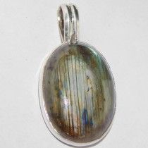 SILVER LABARDORITE GEMSTONE PENDANT