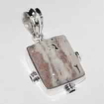 SILVER OCEAN JASPER GEMSTONE PENDANT