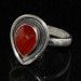 SILVER RED ONYX GEMSTONE RING