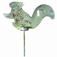 Squirrel Garden T-lite Holder with Stick