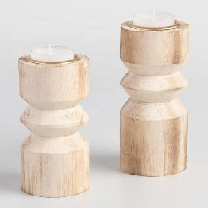 Wood Tealight Candleholder