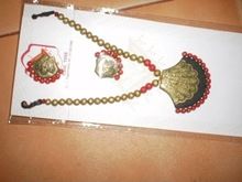 hand crafted ethnic color terracotta beaded necklace