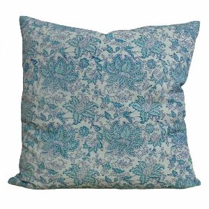 Aqua Lotus Cushion Cover