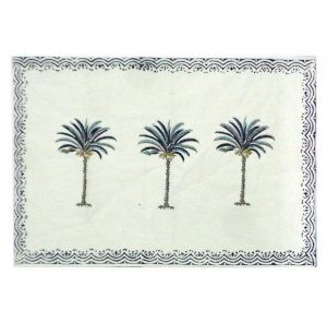 Tablemat Hand Block Printed on Cotton Canvas