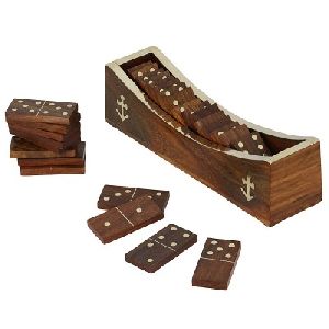 WOODEN DOMINO SETS WITH HOLDER