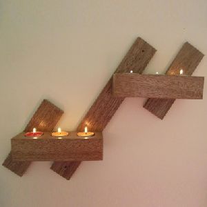 WOODEN WALL CANDLE HOLDER