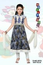 Printed long Girls Anarkali Dress