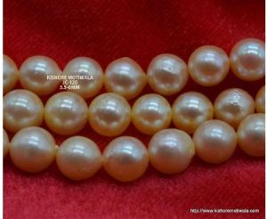 5.5-6 MM ROUND SHAPE COLOR GOLDEN JAPAN CULTURE PEARL BEADS