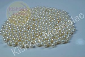 FREAHWATER ROUND SHAPE WHITE COLOR 5MM LOOSE PEARL