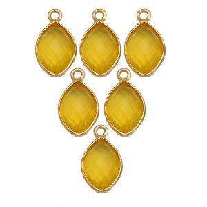 Citrine Quartz Rose Gold Bezel Set Marquise Shape Pendant