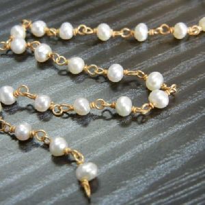 Gold Plated Pearl Beaded Chains