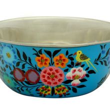 Floral design stainless steel kitchen cooking baking bakeware mixing bowl