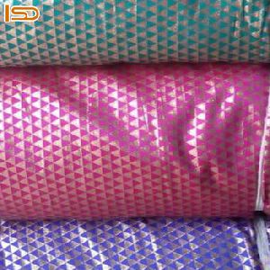 Green Pink Purple Banarasi Brocade Silk Polyester Fabric