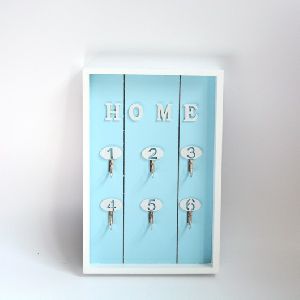 Wooden Wall Mount Box Key AND Lock Hanging