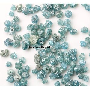 Natural Real Blue Rough Loose Diamond Beads