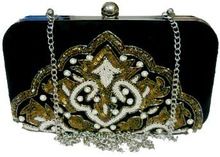 embroidry box clutch bag