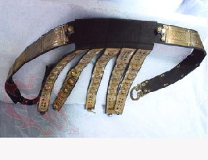 Medieval Leather Armor Belt wth brass fitting