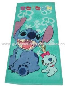 Cotton Velour Beach Towel, Made of 100% soft Cotton